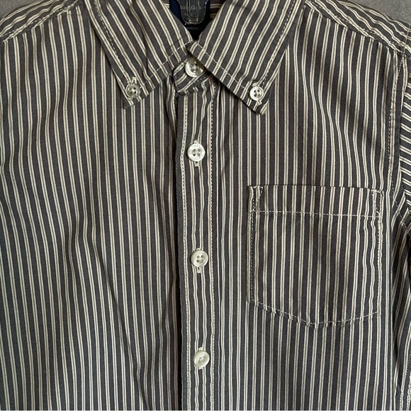 Baby Gap Boys Striped Long Sleeve Button-Up Shirt Size 5 - Picture 3 of 5